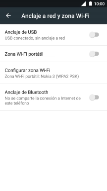 Pulsa Zona Wi-Fi portátil.