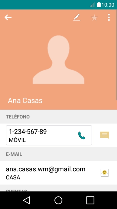 Pulsa el número de teléfono deseado.