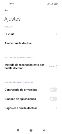 Pulsa  el indicador junto a los ajustes deseados para activarlos o desactivarlos.