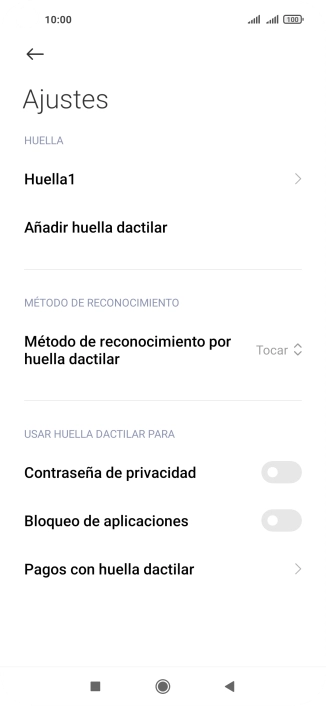 Pulsa  el indicador junto a los ajustes deseados para activarlos o desactivarlos.