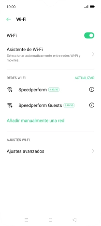 Pulsa la red wifi deseada.