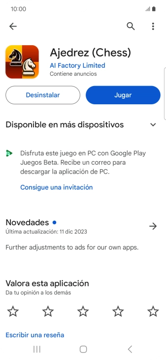 Pulsa Desinstalar.