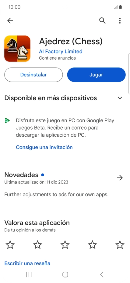 Pulsa Desinstalar.