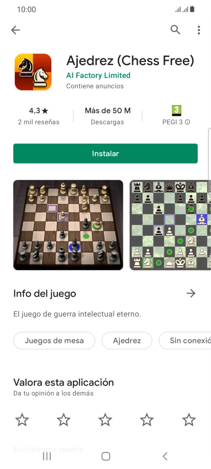 Pulsa Instalar y sigue las indicaciones de la pantalla para instalar la app.