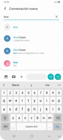 Pulsa el contacto deseado.