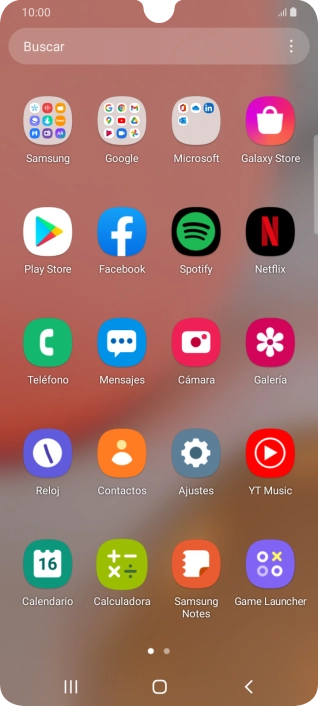 Pulsa Galería y desplázate a la carpeta deseada.