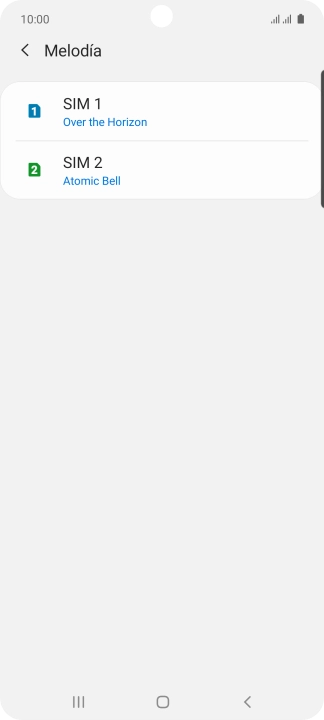 Pulsa la tarjeta SIM deseada.