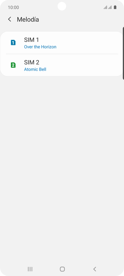 Pulsa la tarjeta SIM deseada.