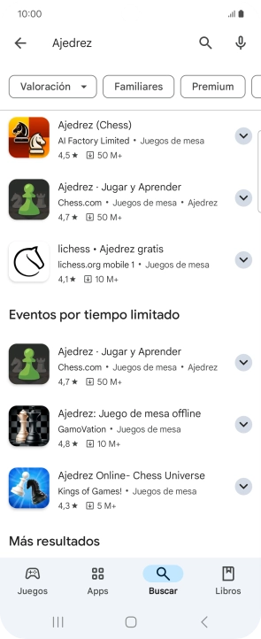 Pulsa la app deseada.