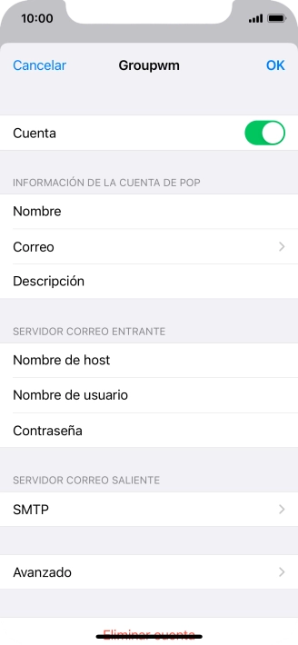 Pulsa SMTP.
