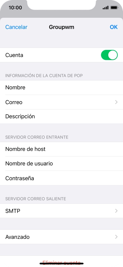 Pulsa SMTP.