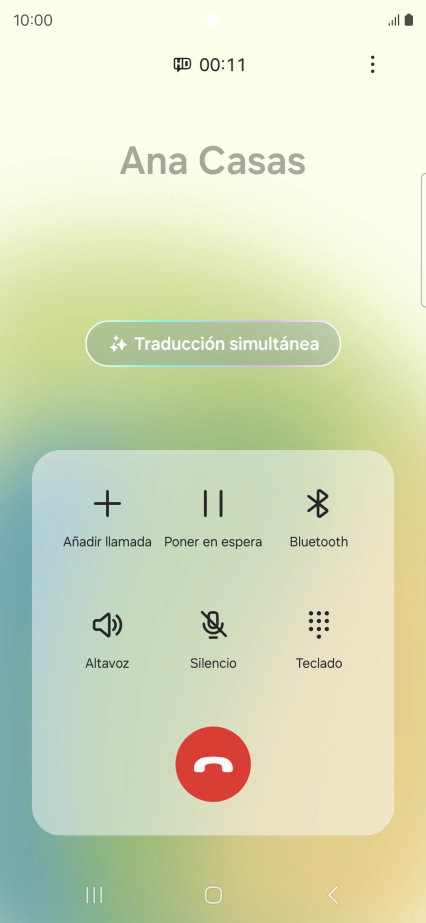 Pulsa Traducción simultánea.