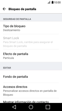 Pulsa Tipo de bloqueo.
