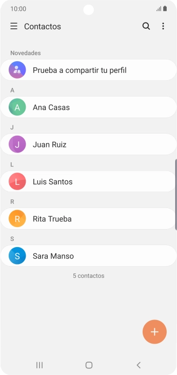 Pulsa el contacto deseado.