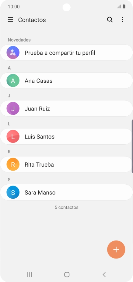 Pulsa el contacto deseado.
