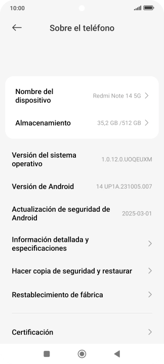 Pulsa Restablecimiento de fábrica.