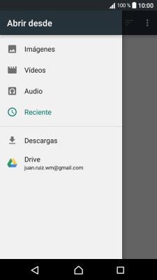 Pulsa una categoría y desplázate a la carpeta deseada. Pulsa una categoría y desplázate a la carpeta deseada.