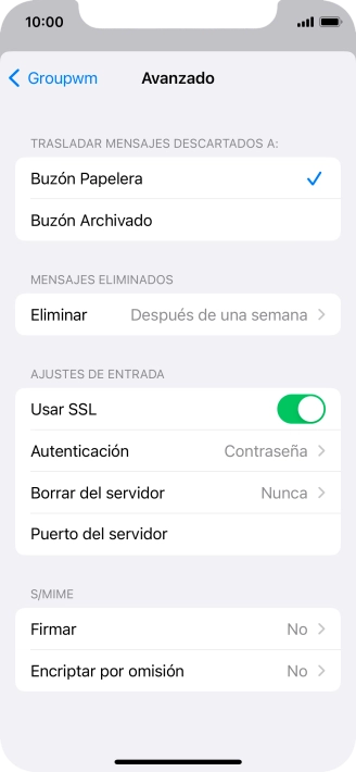Pulsa el indicador junto a 