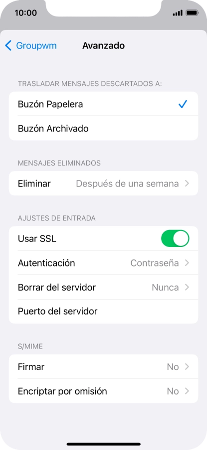 Pulsa el indicador junto a 