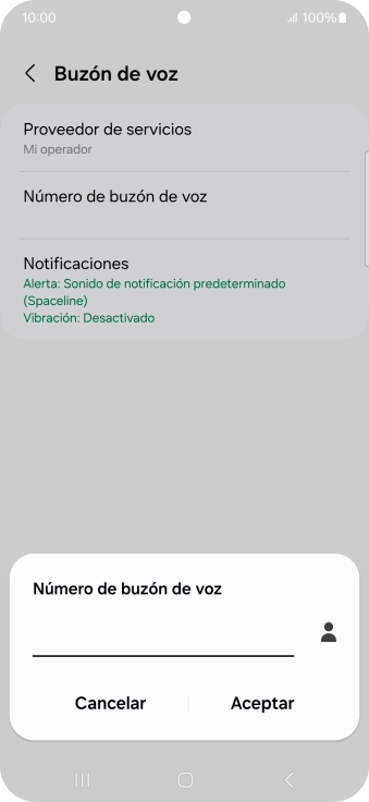 Introduce 22177 y pulsa Aceptar.