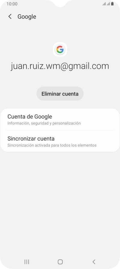 Pulsa Sincronizar cuenta.