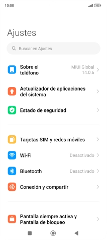 Pulsa Conexión y compartir.