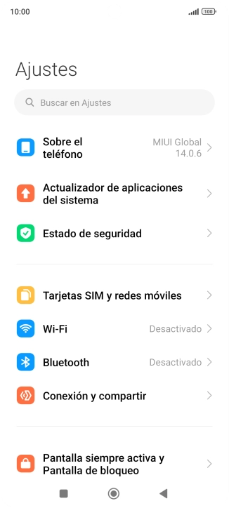 Pulsa Conexión y compartir.