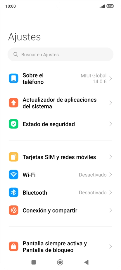 Pulsa Conexión y compartir.