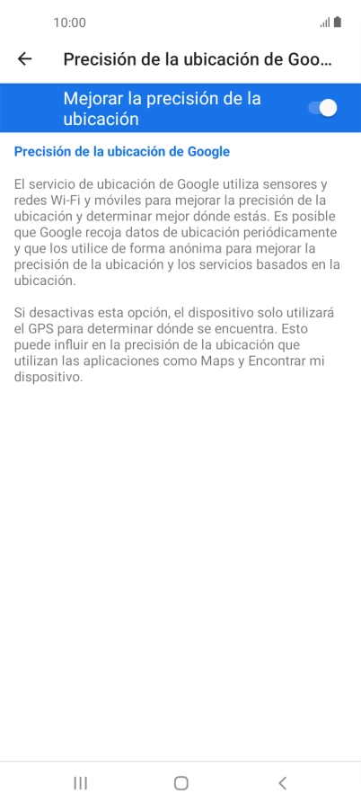 Pulsa el indicador junto a 