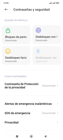 Pulsa Desbloqueo con huella dactilar.