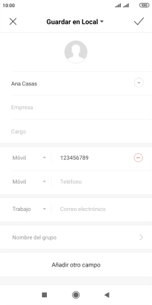 Pulsa el icono de guardar.