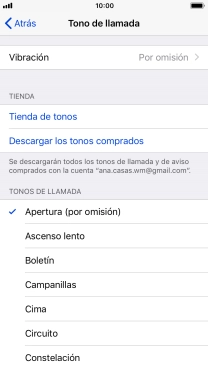 Pulsa los timbres de llamada deseados para escucharlos.