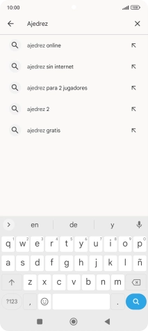 Introduce el nombre del tema o de la app y pulsa el icono de búsqueda.
