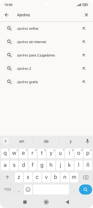 Introduce el nombre del tema o de la app y pulsa el icono de búsqueda.