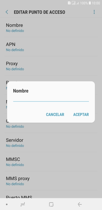 Introduce Vodafone Internet y pulsa ACEPTAR.