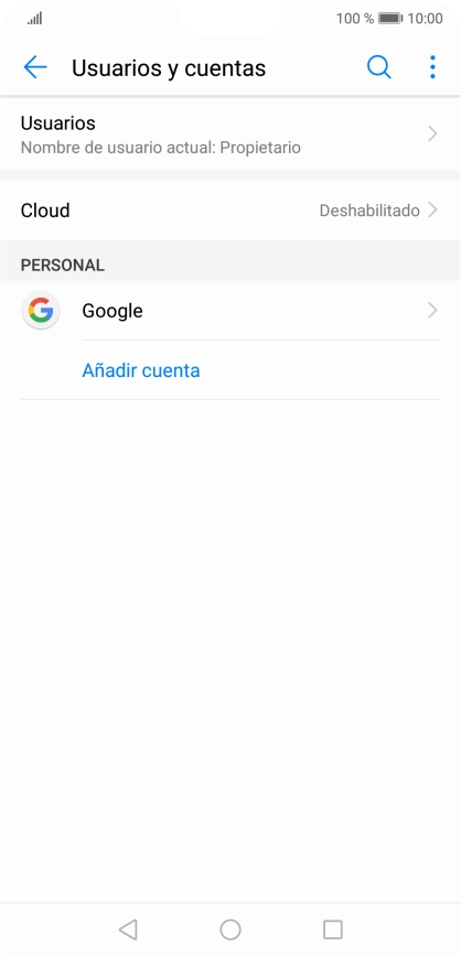 Pulsa Añadir cuenta.