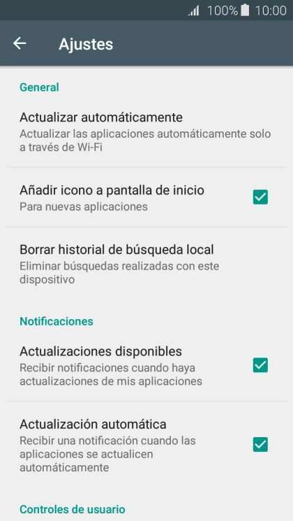 Pulsa Actualizar automáticamente.