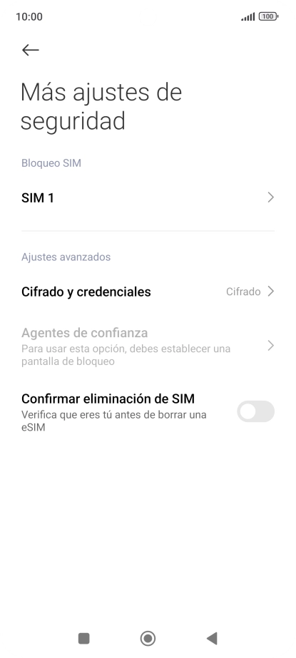 Pulsa el nombre de la tarjeta SIM.