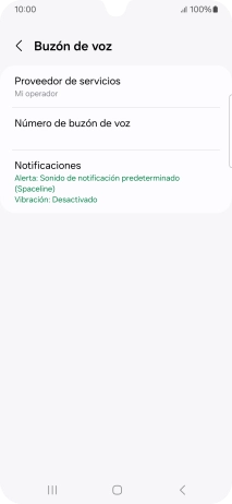 Pulsa Número de buzón de voz.