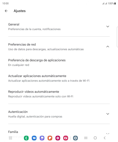 Pulsa Actualizar aplicaciones automáticamente.