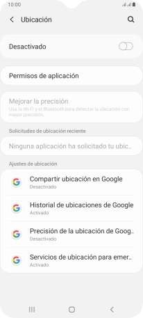 Pulsa el indicador para activar o desactivar la función.