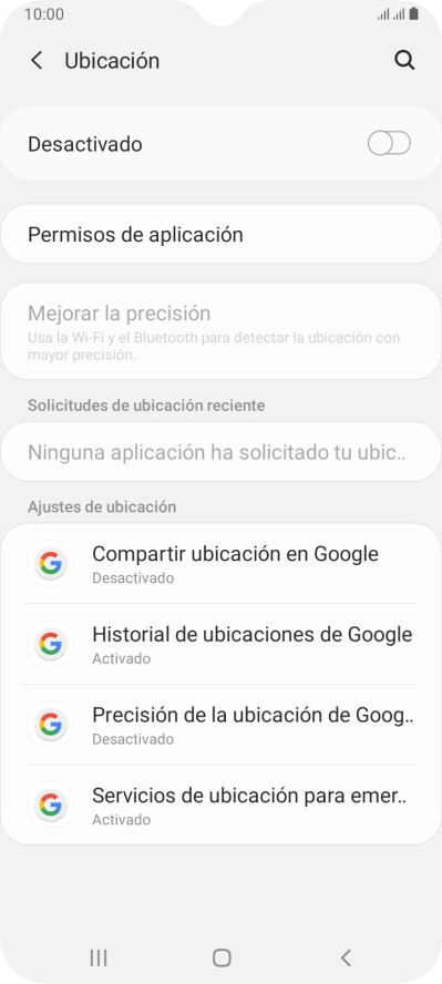 Pulsa el indicador para activar o desactivar la función.