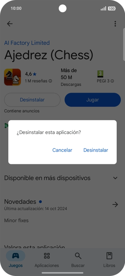 Pulsa Desinstalar.