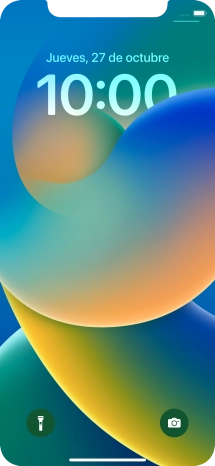 Desliza el dedo hacia arriba desde la parte inferior de la pantalla.