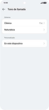 Pulsa la categoría deseada.