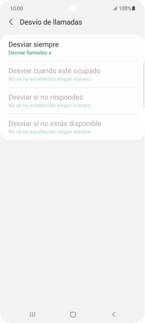 Pulsa el tipo de desvío deseado.