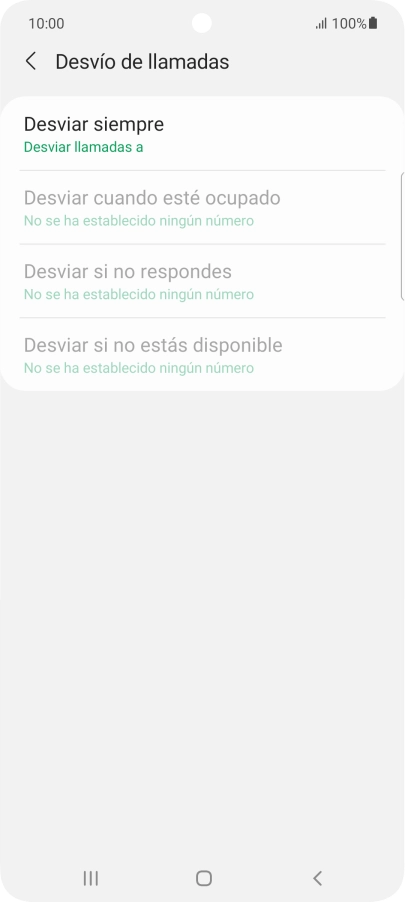 Pulsa el tipo de desvío deseado.