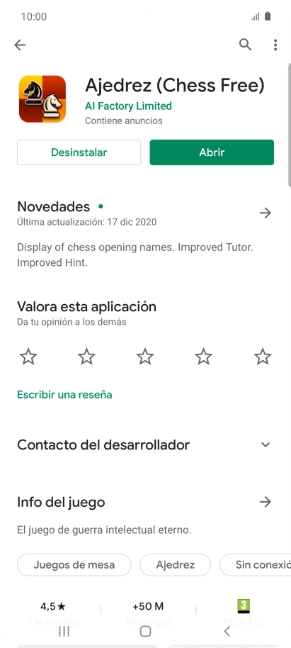 Pulsa Desinstalar.