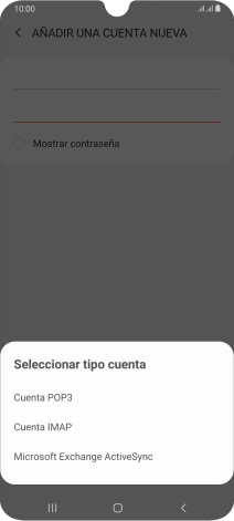 Pulsa Cuenta IMAP.