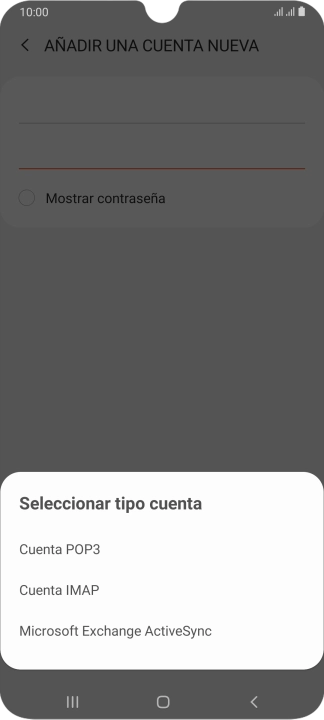 Pulsa Cuenta IMAP.
